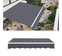 Tissu de rechange pour pare-soleil - Bâche imperméable sans cadre, bâche grise pour auvent extérieur, 5 x 1,5 m, idéale pour terrasse, jardin et terrasse