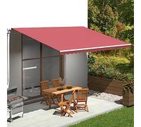 Tissu de rechange pour pare-soleil d'extérieur de 5 x 3,5 m, parfait pour auvents et protection de terrasse, bordeaux