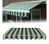 Tissu de rechange pour pare-soleil rétractable, polyester 320 g/m², housse d'auvent d'extérieur (sans cadre), 2 x 1,5 m, idéale pour terrasse et terrasse