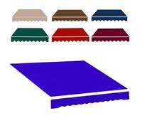Tissu de Rechange pour Store Banne de Jardin Terrasse Toile for Auvent De Terrasse Rétractable Toile D'Auvent Anti-UV Et Imperméable Extérieur(Blue,13x4.9ft/4x1.5m)