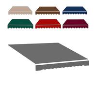 Tissu de Rechange pour Store Banne de Jardin Terrasse Toile for Auvent De Terrasse Rétractable Toile D'Auvent Anti-UV Et Imperméable Extérieur(Grey,13x8ft/4x2.5m)