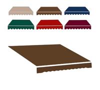 Tissu de Rechange pour Store Banne de Jardin Terrasse Toile for Auvent De Terrasse Rétractable Toile D'Auvent Anti-UV Et Imperméable Extérieur(Coffee Brown,19.6x4.9ft/6x1.5m)