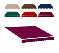 Tissu de Rechange pour Store Banne de Jardin Terrasse Toile for Auvent De Terrasse Rétractable Toile D'Auvent Anti-UV Et Imperméable Extérieur(Burgundy,8x16ft/2.5x4.8m)