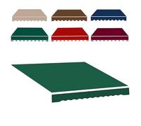 Tissu de Rechange pour Store Banne de Jardin Terrasse Toile for Auvent De Terrasse Rétractable Toile D'Auvent Anti-UV Et Imperméable Extérieur(Dark Green,12x10ft/3.6x3.0m)