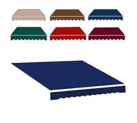 Tissu de Rechange pour Store Banne de Jardin Terrasse Toile for Auvent De Terrasse Rétractable Toile D'Auvent Anti-UV Et Imperméable Extérieur(Dark Blue,13x8ft/4x2.5m)