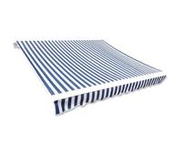Tissu de rechange pour store enrouleur - Bleu et blanc - 3 x 2,5 m - Avec cantonnière sans cadre - Idéal pour la décoration de la maison et installation facile - Améliorez votre espace