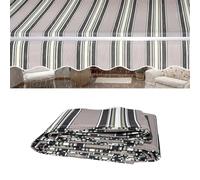 Tissu de rechange rétractable de qualité supérieure pour terrasse - 5,5 x 2,5 m - 280 g - 100 % polyester UV Resint - Rayures pour une protection solaire ultime