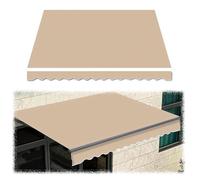 Tissu de rechange rétractable en polyester durable pour auvent - 3 x 2,5 m, 4 x 2 m, 3,6 x 3 m, 7 x 4 m - Kaki - 400 x 150 cm