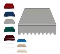 Tissu de rechange rétractable et imperméable pour auvent de jardin et terrasse - Gris - 300 x 150 cm - Protection solaire pour extérieur