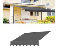 Tissu de rechange rétractable manuel pour auvent - Imperméable - 180 g/m² - 100 % polyester - Gris - 235 cm