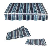 Tissu de rechange rétractable pour auvent de terrasse - Housse supérieure en toile polyester résistante à l'eau avec cantonnière avant (taille : 14,8 x 5,5 x 3 m, couleur : gris acier)