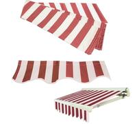 Tissu de rechange rétractable pour auvent de véhicule récréatif - 3,5 x 3 m - Rouge - Pour remorques, campeurs et terrasses - Abri d'extérieur durable et résistant aux intempéries