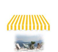 Tissu de rechange rétractable pour auvent extérieur, durable à rayures, protection UV, pour terrasse et balcon