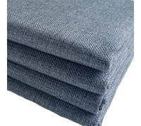 【Tissu de Rembourrage Épais】TinaKim - Imitation Toile de Lin pour Canapé et Fauteuil, Rénovation DIY (Bleu Gris 16, 1 Mètre)