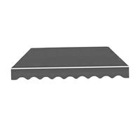 Tissu de Remplacement d'auvent pour auvents de Patio extérieur, Couverture en PVC imperméable et résistante aux UV, Gris, 9, 84 × 4, 92 Pieds (sans Cadre)