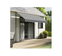 vidaXL Tissu de remplacement cantonnière d'auvent – Rayure anthracite, dessus de store