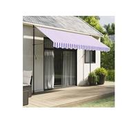 Tissu de remplacement de cantonnière d'auvent rayure bleu blanc
