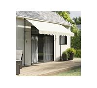 Vidaxl Tissu De Remplacement De Cantonnière D¿Auvent Rayure Crème 3 M