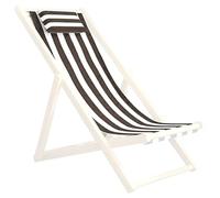 Tissu de Remplacement de Chaise d'élingue, Tissu Remplacement Chaise extérieure Pliante 45x17 Pouces avec Une taie d'oreiller, des Bandes Brunes et Blanches pour la Maison, la Plage, Le Bal