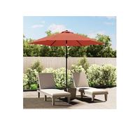 Tissu de remplacement de parasol d'extérieur Terre cuite 300 cm 313801
