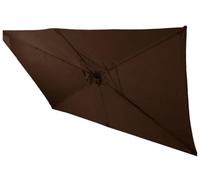 Tissu de Remplacement Parasol de Marché Carré/Rectangulaire Simple à Installer Toile de Remplacement Imperméable Housse de Parasol Tissu pour Jardin et Terrasse(Brun,Rectangle 1.9x1.25m)