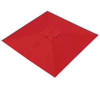 Tissu de Remplacement Parasol de Marché Carré/Rectangulaire Simple à Installer Toile de Remplacement Imperméable Housse de Parasol Tissu pour Jardin et Terrasse(Rouge,Square 2.7x2.7m)