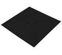 Tissu de Remplacement Parasol de Marché Carré/Rectangulaire Simple à Installer Toile de Remplacement Imperméable Housse de Parasol Tissu pour Jardin et Terrasse(Noir,Square 2.5x2.5m)