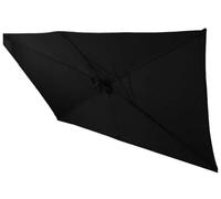 Tissu de Remplacement Parasol de Marché Carré/Rectangulaire Simple à Installer Toile de Remplacement Imperméable Housse de Parasol Tissu pour Jardin et Terrasse(Noir,Rectangle 2x3.0m)