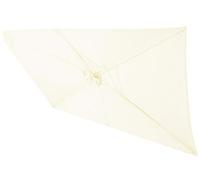Tissu de Remplacement Parasol de Marché Carré/Rectangulaire Simple à Installer Toile de Remplacement Imperméable Housse de Parasol Tissu pour Jardin et Terrasse(Soft White,Rectangle 2.1x1.4m)