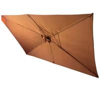 Tissu de Remplacement Parasol de Marché Carré/Rectangulaire Simple à Installer Toile de Remplacement Imperméable Housse de Parasol Tissu pour Jardin et Terrasse(Kaki,Rectangle 2.1x1.4m)
