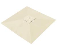Tissu de Remplacement Parasol de Marché Carré/Rectangulaire Simple à Installer Toile de Remplacement Imperméable Housse de Parasol Tissu pour Jardin et Terrasse(Beige,Square 2.7x2.7m)