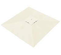 Tissu de Remplacement Parasol de Marché Carré/Rectangulaire Simple à Installer Toile de Remplacement Imperméable Housse de Parasol Tissu pour Jardin et Terrasse(Soft White,Square 2.5x2.5m)
