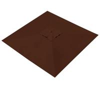 Tissu de Remplacement Parasol de Marché Carré/Rectangulaire Simple à Installer Toile de Remplacement Imperméable Housse de Parasol Tissu pour Jardin et Terrasse(Brun,Square 2x2m)