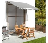 Tissu de remplacement pour auvent Anthracite et blanc 3x2,5 m Blanc G