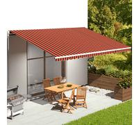 Tissu de remplacement pour auvent bleu et blanc 4,5 x 3,5 m polyester vidaXL