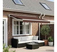 vidaXL Tissu de remplacement pour auvent Marron 3,5 x 2,5 m