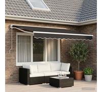 vidaXL Toile d'auvent Voile d'ombrage Anthracite 450x300 cm Protection soleil