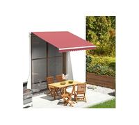 Tissu de remplacement pour auvent Bordeaux rouge 3x2,5 m