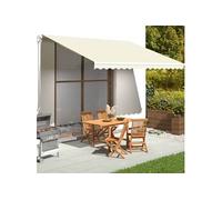 Tissu de remplacement pour auvent bleu et blanc 4,5 x 3,5 m polyester vidaXL