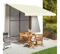 Tissu de remplacement pour auvent bleu et blanc 450x350 cm polyester vidaXL