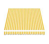 Tissu De Remplacement pour Auvent De Terrasse Rétractable Toile De Remplacement Store Banne Toile D'auvent en Polyester 270×200 300×250 350×300 700×350cm(Yellow/White Stripes,6 * 3.0m)