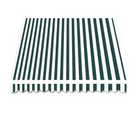 Tissu De Remplacement pour Auvent De Terrasse Rétractable Toile De Remplacement Store Banne Toile D'auvent en Polyester 270×200 300×250 350×300 700×350cm(Green/White Stripes,6 * 3.0m)