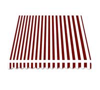 Tissu De Remplacement pour Auvent De Terrasse Rétractable Toile De Remplacement Store Banne Toile D'auvent en Polyester 270×200 300×250 350×300 700×350cm(Red/White Stripes,6x2.50m)