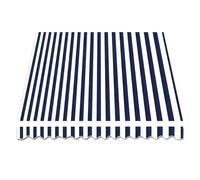 Tissu De Remplacement pour Auvent De Terrasse Rétractable Toile De Remplacement Store Banne Toile D'auvent en Polyester 270×200 300×250 350×300 700×350cm(Blue/White Stripes,6 * 3.50m)