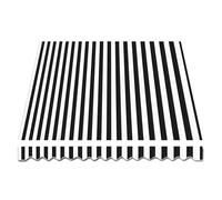 Tissu De Remplacement pour Auvent De Terrasse Rétractable Toile De Remplacement Store Banne Toile D'auvent en Polyester 270×200 300×250 350×300 700×350cm(Black/White Stripes,6 * 3.50m)