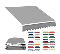 Tissu De Remplacement pour Auvent De Terrasse Toile D'Auvent Tissu De Remplacement en Polyester ImperméableTissu De Rechange pour Pont Extérieur(Cadre Non Inclus)(Gray,2.5x2.70m)