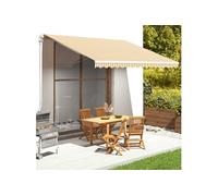Tissu de remplacement pour auvent Jaune et blanc 4x3,5 m