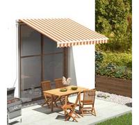 Tissu de remplacement pour auvent Jaune et orange 3x2,5 m Orange G