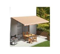 Tissu de remplacement pour auvent Jaune et orange 6x3 m