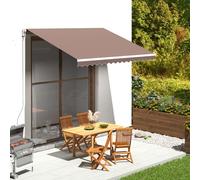 vidaXL Tissu de remplacement pour auvent Marron 3,5 x 2,5 m